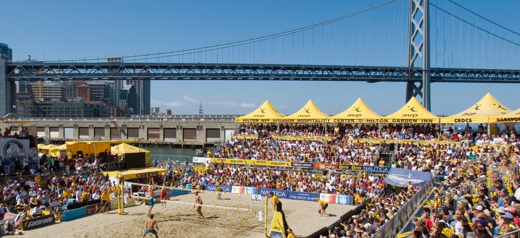Beach Volleyball Match in San Francisco